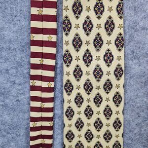 Tommy Hilfiger Necktie Yellow Geometric Crest‎ & Star Print 100% Silk 4x58 FLAWS